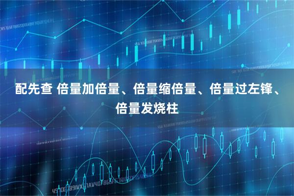 配先查 倍量加倍量、倍量缩倍量、倍量过左锋、倍量发烧柱